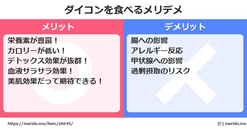 ダイコンを食べるメリットとデメリットは？ [野菜]  メリデメ