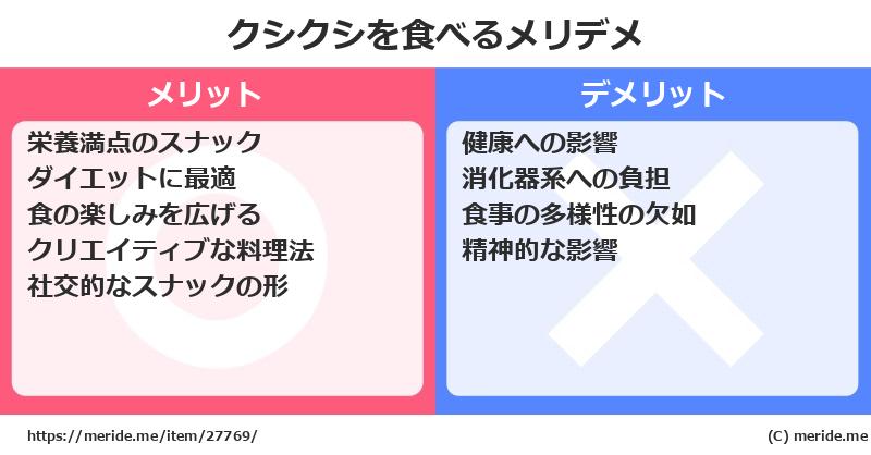 クシクシを食べるメリットとデメリットは？ [野菜]  メリデメ