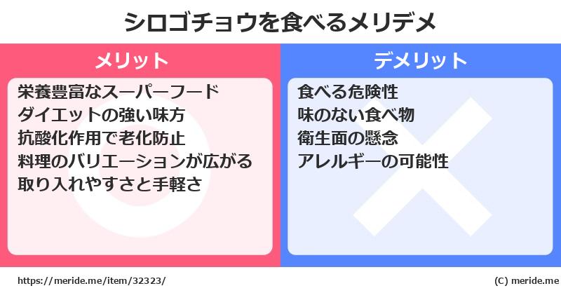 シロゴチョウを食べるメリットとデメリットは？ [野菜]  メリデメ