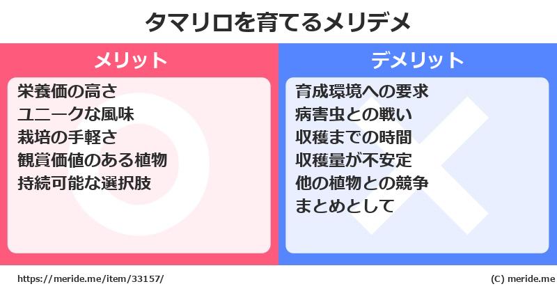 タマリロを育てるメリットとデメリットは？ [栽培]  メリデメ