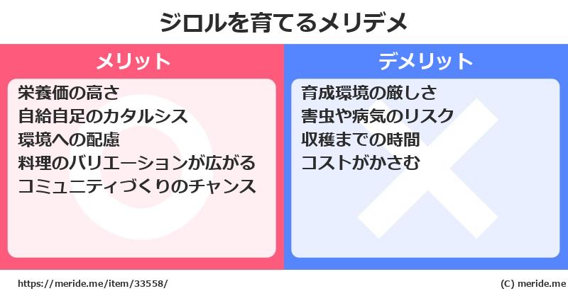 ジロルを育てるメリットとデメリットは？ [栽培]  メリデメ
