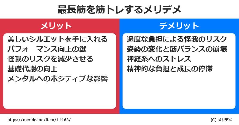 最長筋を筋トレするメリットとデメリットは？ [筋肉]  メリデメ