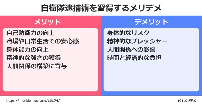 自衛隊逮捕術を習得するメリットとデメリットは？ [格闘技]  メリデメ