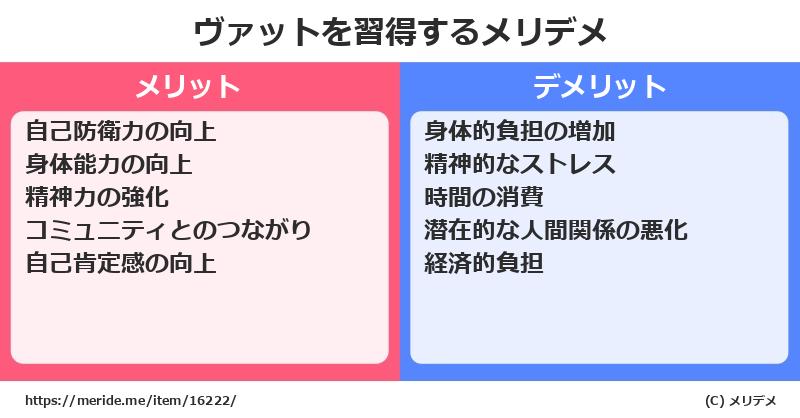 ヴァットを習得するメリットとデメリットは？ [格闘技]  メリデメ