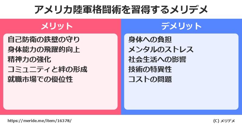 アメリカ陸軍格闘術を習得するメリットとデメリットは？ [格闘技]  メリデメ