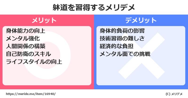 躰道を習得するメリットとデメリットは？ [格闘技]  メリデメ