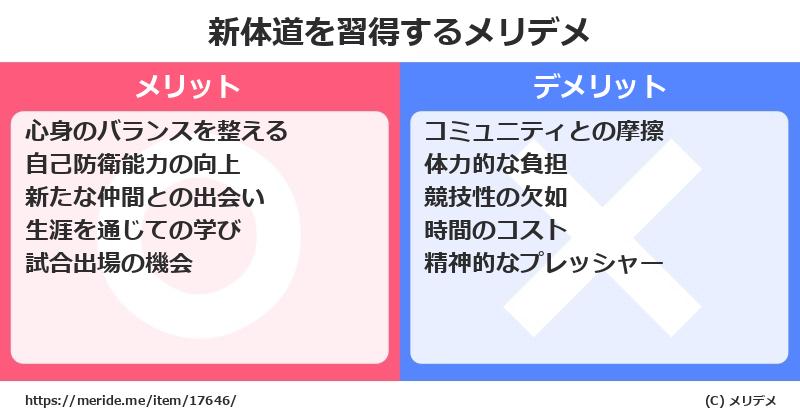 新体道を習得するメリットとデメリットは？ [格闘技]  メリデメ