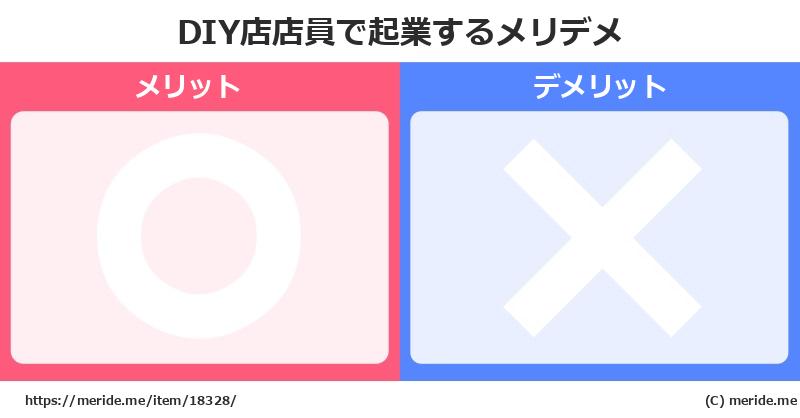 DIY店店員で起業するメリットとデメリットは？ メリデメ