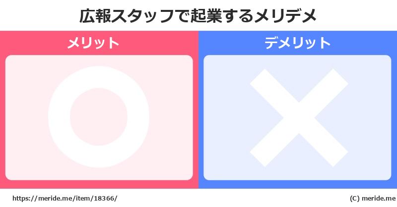 広報スタッフで起業するメリットとデメリットは？ メリデメ