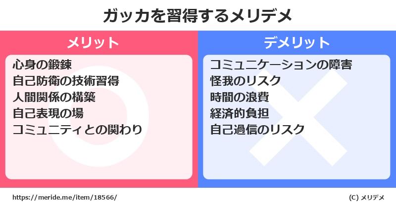 ガッカを習得するメリットとデメリットは？ [格闘技]  メリデメ