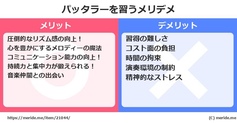 パッタラーを習うメリットとデメリットは？ [楽器]  メリデメ