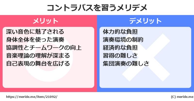 コントラバスを習うメリットとデメリットは？ [楽器]  メリデメ