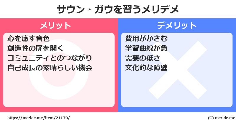 サウン・ガウを習うメリットとデメリットは？ [楽器]  メリデメ