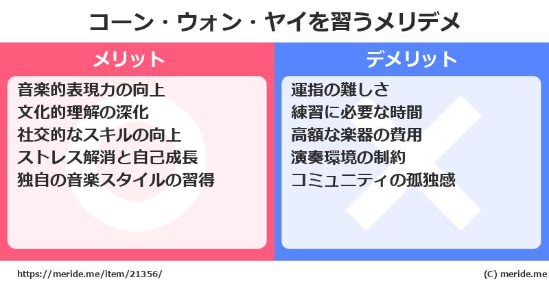コーン・ウォン・ヤイを習うメリットとデメリットは？ [楽器]  メリデメ