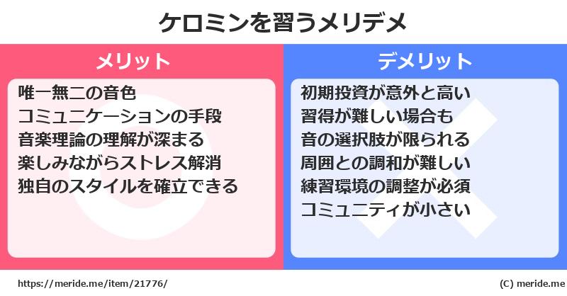 ケロミンを習うメリットとデメリットは？ [楽器]  メリデメ
