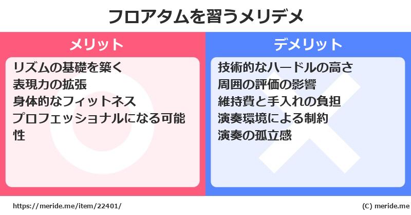 フロアタムを習うメリットとデメリットは？ [楽器]  メリデメ