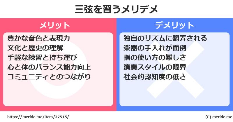 三弦を習うメリットとデメリットは？ [楽器]  メリデメ