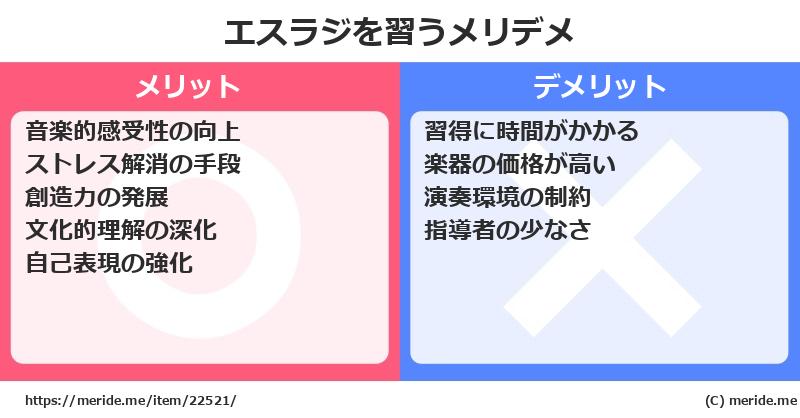 エスラジを習うメリットとデメリットは？ [楽器]  メリデメ