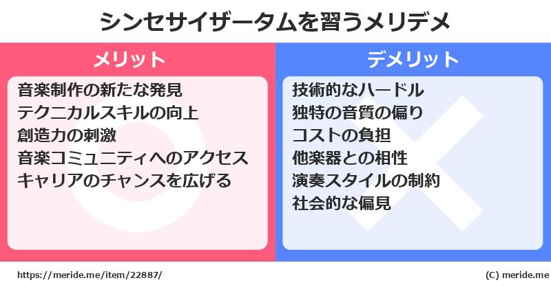 シンセサイザータムを習うメリットとデメリットは？ [楽器]  メリデメ