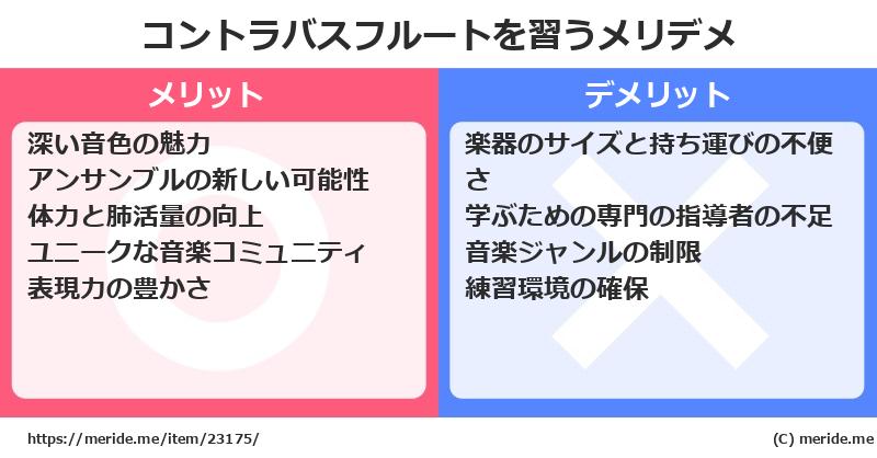 コントラバスフルートを習うメリットとデメリットは？ [楽器]  メリデメ