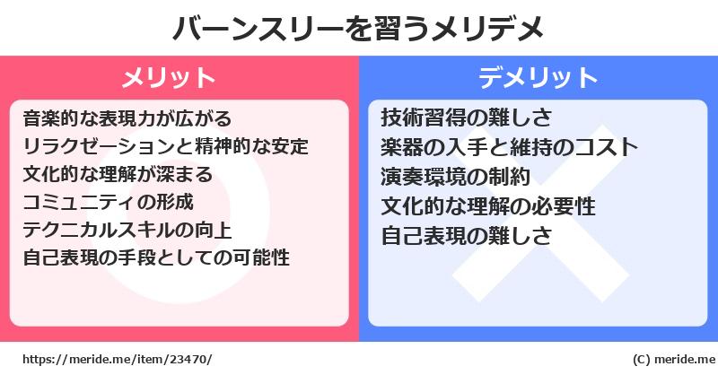 バーンスリーを習うメリットとデメリットは？ [楽器]  メリデメ
