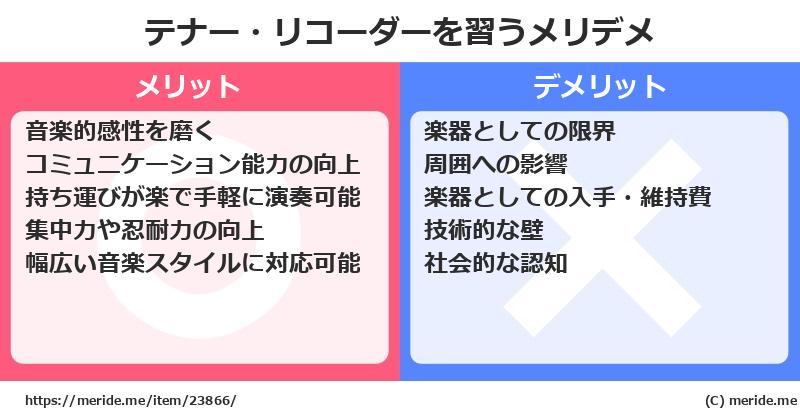 テナー・リコーダーを習うメリットとデメリットは？ [楽器]  メリデメ