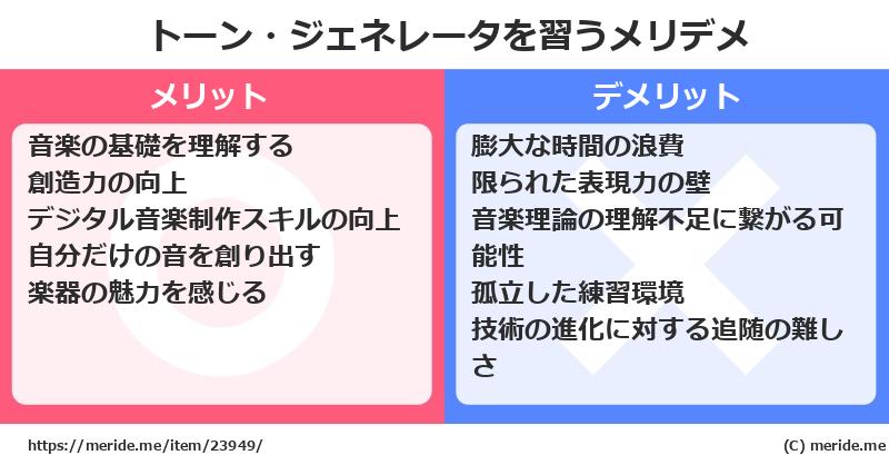 トーン・ジェネレータを習うメリットとデメリットは？ [楽器]  メリデメ
