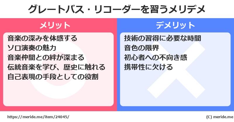 グレートバス・リコーダーを習うメリットとデメリットは？ [楽器]  メリデメ