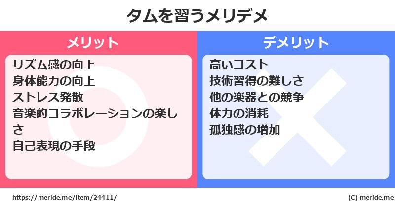 タムを習うメリットとデメリットは？ [楽器]  メリデメ