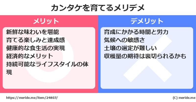 カンタケを育てるメリットとデメリットは？ [栽培]  メリデメ