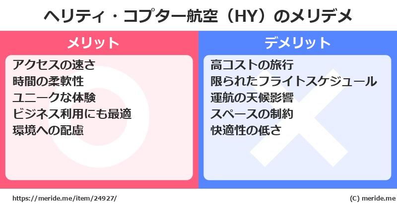 ヘリティ・コプター航空（HY）のメリットとデメリットは？ [空港]  メリデメ