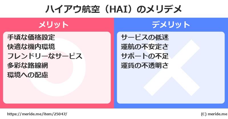 ハイアウ航空（HAI）のメリットとデメリットは？ [空港]  メリデメ