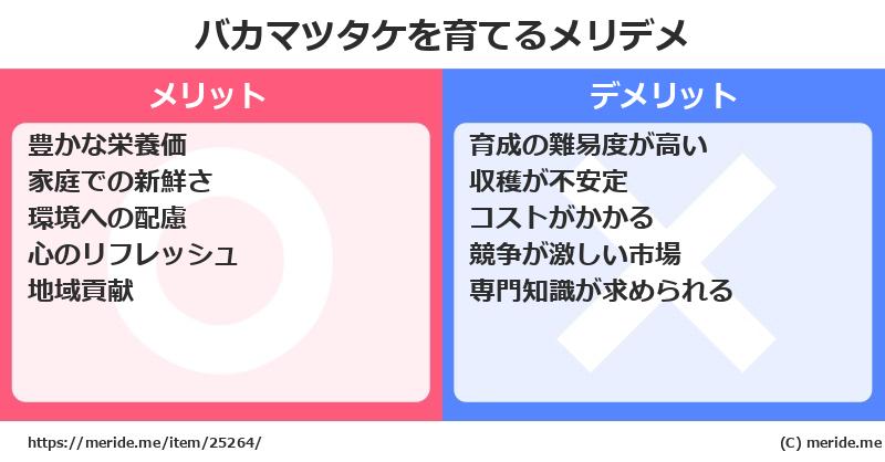 バカマツタケを育てるメリットとデメリットは？ [栽培]  メリデメ