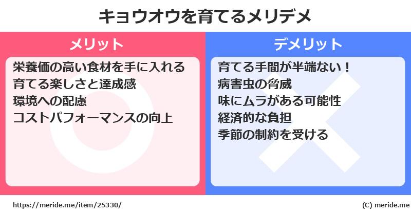 キョウオウを育てるメリットとデメリットは？ [栽培]  メリデメ
