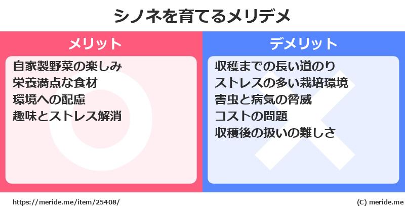 シノネを育てるメリットとデメリットは？ [栽培]  メリデメ