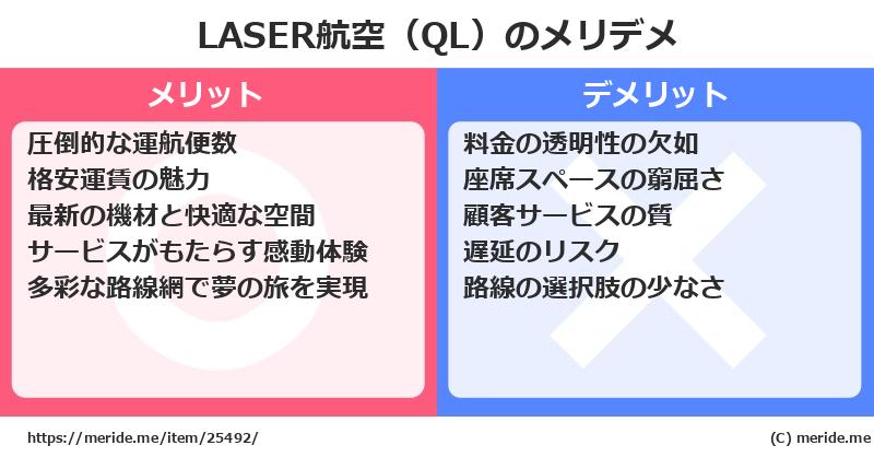 LASER航空（QL）のメリットとデメリットは？ [空港]  メリデメ