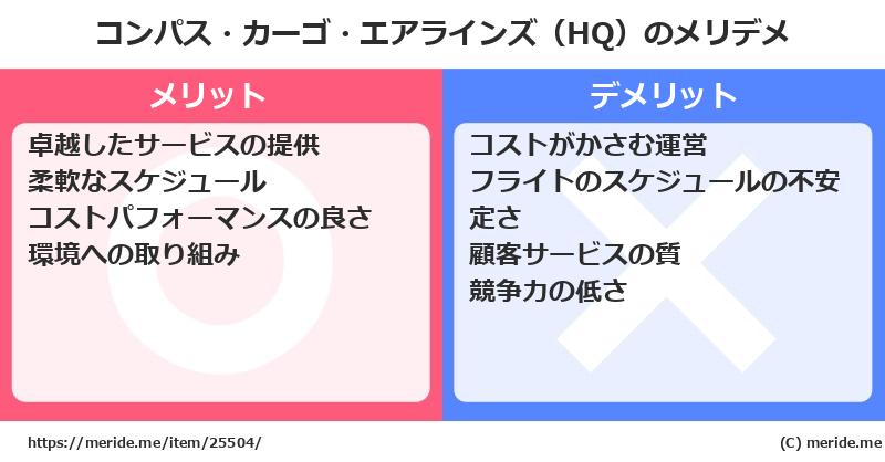 コンパス・カーゴ・エアラインズ（HQ）のメリットとデメリットは？ [空港]  メリデメ