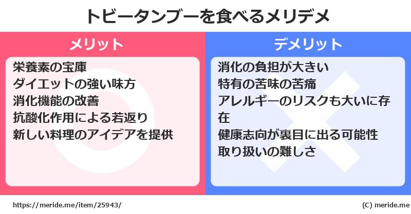 トビータンブーを食べるメリットとデメリットは？ [野菜]  メリデメ