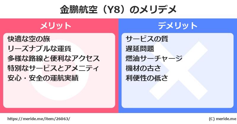 金鵬航空（Y8）のメリットとデメリットは？ [空港]  メリデメ