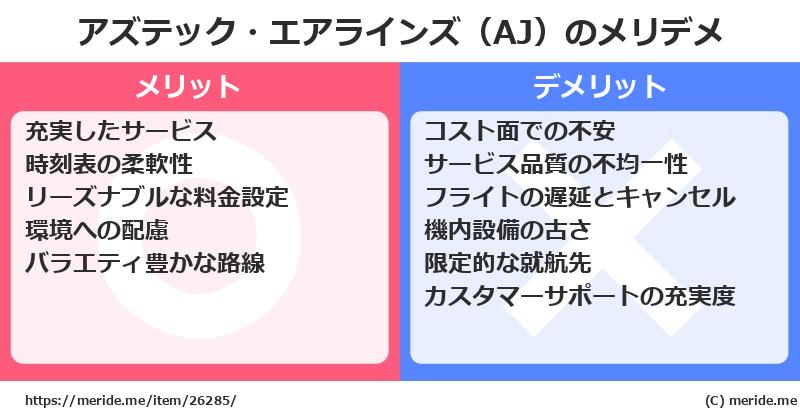 アズテック・エアラインズ（AJ）のメリットとデメリットは？ [空港]  メリデメ