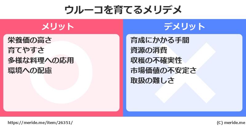 ウルーコを育てるメリットとデメリットは？ [栽培]  メリデメ