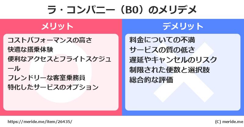 ラ・コンパニー（B0）のメリットとデメリットは？ [空港]  メリデメ