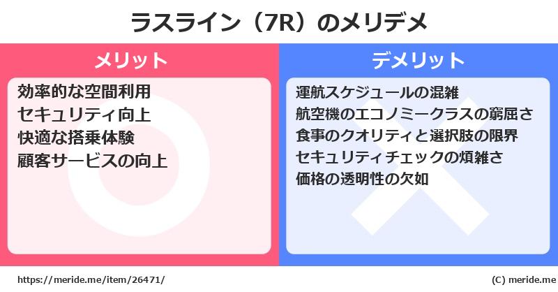 ラスライン（7R）のメリットとデメリットは？ [空港]  メリデメ