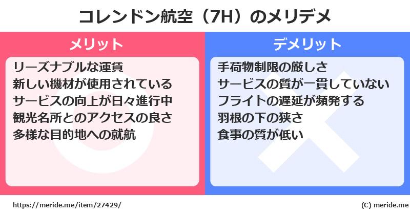 コレンドン航空（7H）のメリットとデメリットは？ [空港]  メリデメ