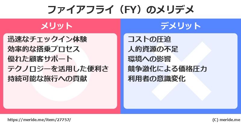 ファイアフライ（FY）のメリットとデメリットは？ [空港]  メリデメ