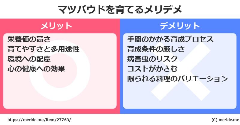 マツバウドを育てるメリットとデメリットは？ [栽培]  メリデメ