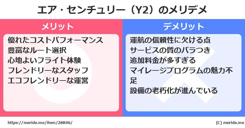 エア・センチュリー（Y2）のメリットとデメリットは？ [空港]  メリデメ