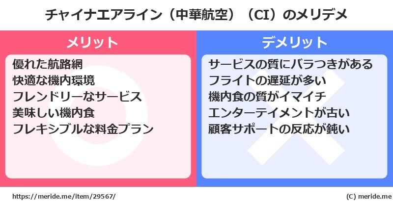 チャイナエアライン（中華航空）（CI）のメリットとデメリットは？ [空港]  メリデメ