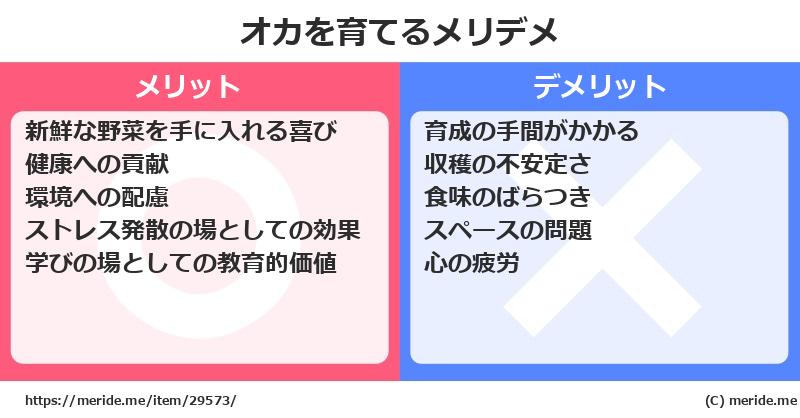 オカを育てるメリットとデメリットは？ [栽培]  メリデメ