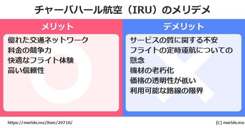 チャーバハール航空（IRU）のメリットとデメリットは？ [空港]  メリデメ